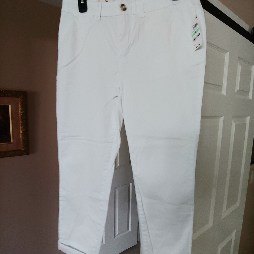 Maison Jules~ Women's MI Rise Cuffed Capri Size 8
